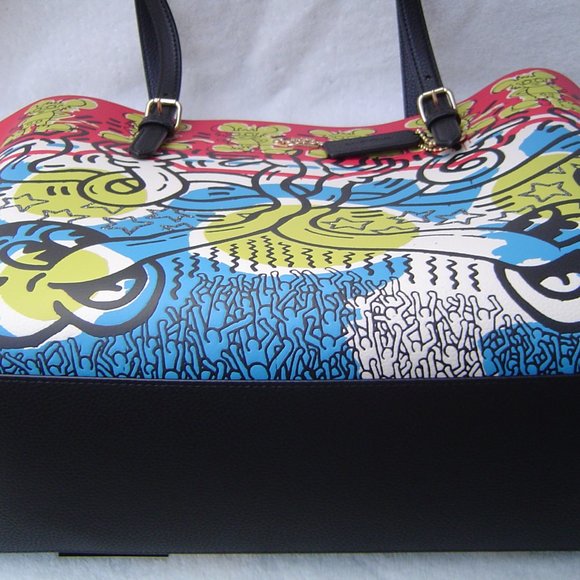 NEW AUTHENTIC COACH KEITH HARING MICKEY MOUSE MOLLIE TOTE #C6979 - Picture 8 of 14
